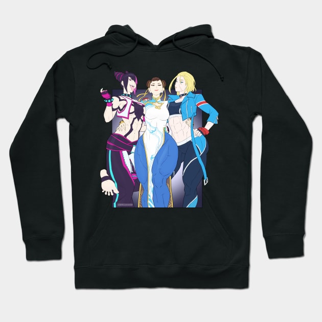 Street Fighter Trio Hoodie by fallerion